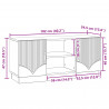 Szafka pod telewizor Szary Sonoma 102 x 34,5 x 47 cm
