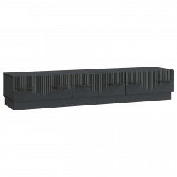 Szafka pod telewizor z szufladą Czarny 147 x 34,5 x 27 cm