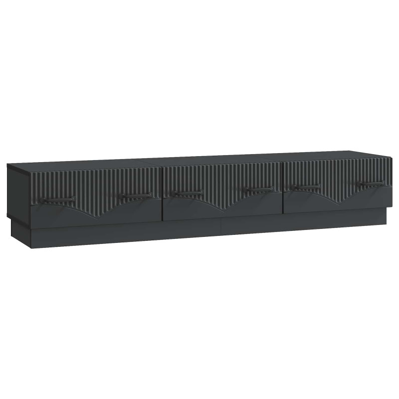 Szafka pod telewizor z szufladą Czarny 147 x 34,5 x 27 cm