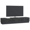 Szafka pod telewizor z szufladą Czarny 147 x 34,5 x 27 cm