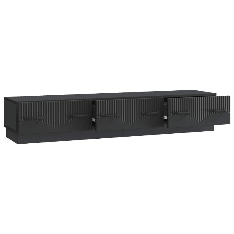 Szafka pod telewizor z szufladą Czarny 147 x 34,5 x 27 cm