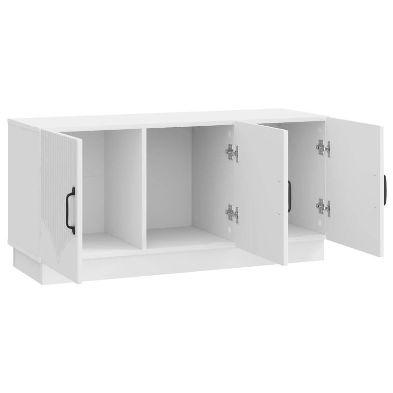 Szafka pod telewizor Biały wysoki połysk 99 x 34,5 x 47 cm