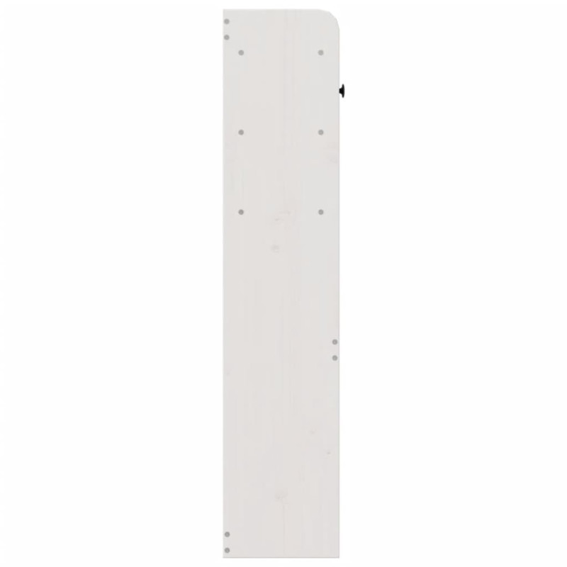 Wezgłowie do łóżka, z półkami, białe, 140 cm, drewno sosnowe