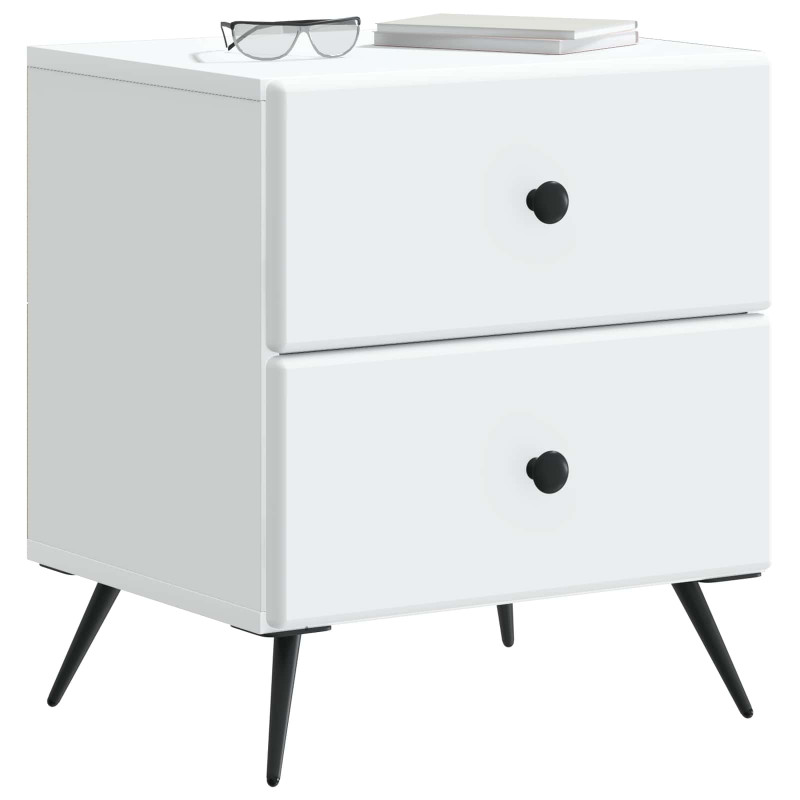 Szafka Nocna z szufladą 2 pcs Biały 43 x 34,5 x 47,5 cm