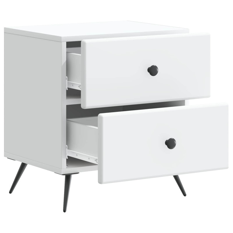Szafka Nocna z szufladą 2 pcs Biały 43 x 34,5 x 47,5 cm