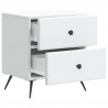 Szafka Nocna z szufladą 2 pcs Biały 43 x 34,5 x 47,5 cm