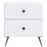 Szafka Nocna z szufladą 2 pcs Biały 43 x 34,5 x 47,5 cm