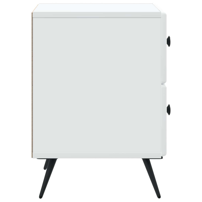 Szafka Nocna z szufladą 2 pcs Biały 43 x 34,5 x 47,5 cm