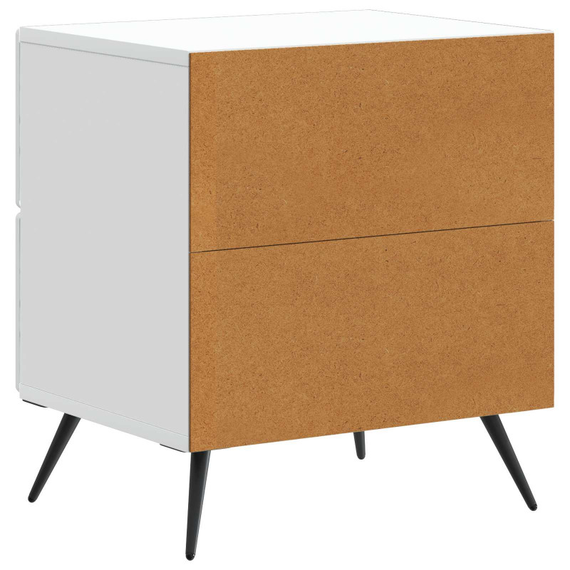Szafka Nocna z szufladą 2 pcs Biały 43 x 34,5 x 47,5 cm