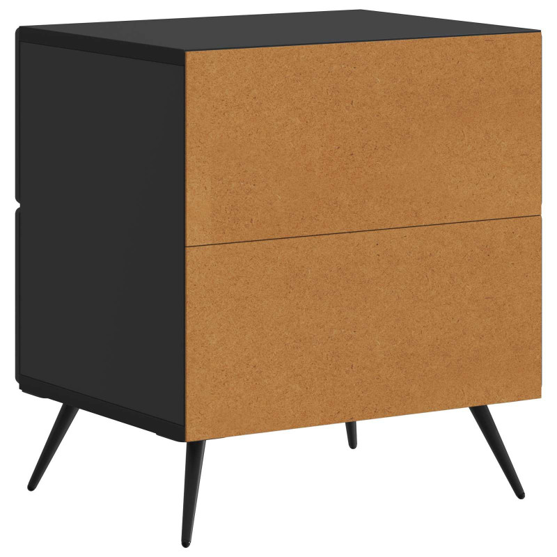 Szafka Nocna Czarny 43 x 34,5 x 47,5 cm Drewno inżynieryjne