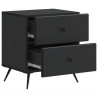 Szafka Nocna z szufladą 2 pcs Czarny 43 x 34,5 x 47,5 cm