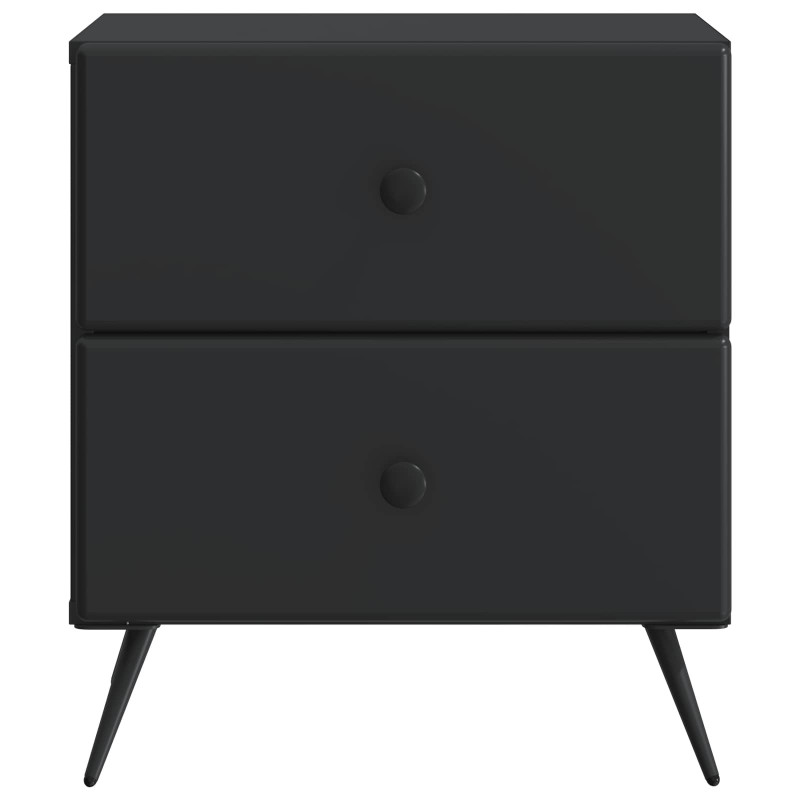 Szafka Nocna z szufladą 2 pcs Czarny 43 x 34,5 x 47,5 cm