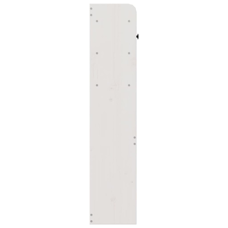 Wezgłowie do łóżka, z półkami, białe, 160 cm, drewno sosnowe