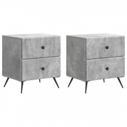 Szafka Nocna 2 pcs Betonowy szary 43 x 34,5 x 47,5 cm