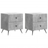 Szafka Nocna 2 pcs Betonowy szary 43 x 34,5 x 47,5 cm