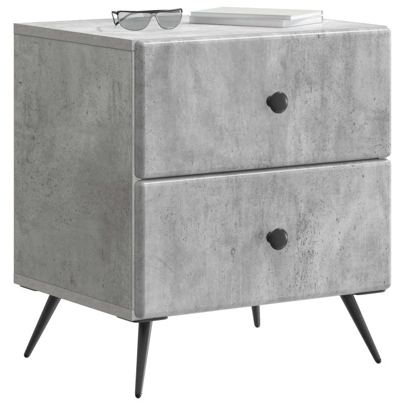 Szafka Nocna 2 pcs Betonowy szary 43 x 34,5 x 47,5 cm
