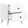 Szafka Nocna 2 pcs Biały wysoki połysk 43 x 34,5 x 47,5 cm