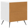 Szafka Nocna 2 pcs Biały wysoki połysk 43 x 34,5 x 47,5 cm