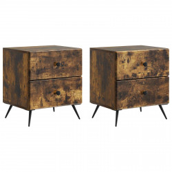 Szafka Nocna z szufladą 2 pcs Dąb wędzony 43 x 34,5 x 47,5 cm