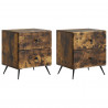 Szafka Nocna z szufladą 2 pcs Dąb wędzony 43 x 34,5 x 47,5 cm