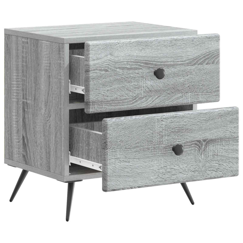 Szafka Nocna z szufladą 2 pcs Szary Sonoma 43 x 34,5 x 47,5 cm