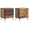 Szafka Nocna z szufladą 2 pcs Stare drewno 43 x 34,5 x 47,5 cm