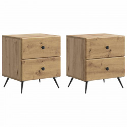 Szafka Nocna z szufladą 2 pcs Dąb artisan 43 x 34,5 x 47,5 cm