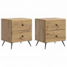 Szafka Nocna z szufladą 2 pcs Dąb artisan 43 x 34,5 x 47,5 cm