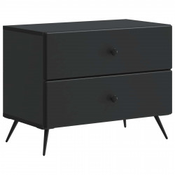 Szafka Nocna Czarny 62 x 34,5 x 47,5 cm Drewno inżynieryjne