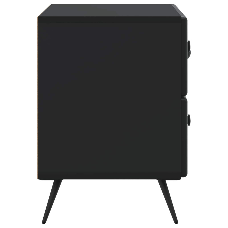Szafka Nocna Czarny 62 x 34,5 x 47,5 cm Drewno inżynieryjne