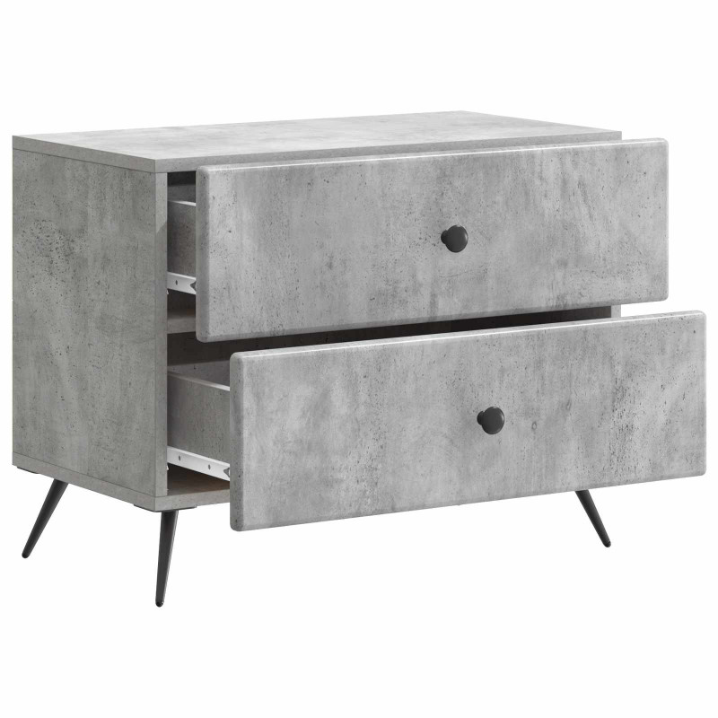 Szafka Nocna z szufladą Betonowy szary 62 x 34,5 x 47,5 cm
