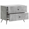 Szafka Nocna z szufladą Betonowy szary 62 x 34,5 x 47,5 cm