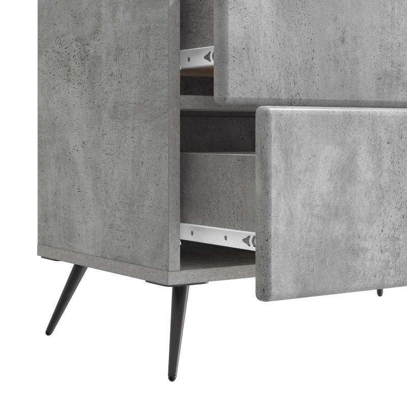 Szafka Nocna z szufladą Betonowy szary 62 x 34,5 x 47,5 cm