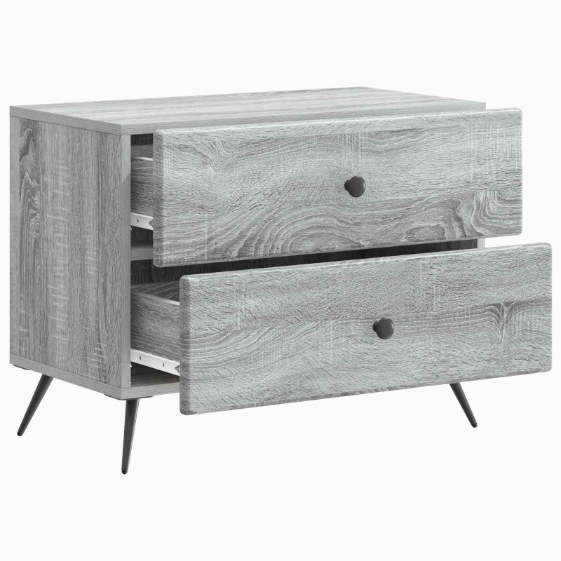 Szafka Nocna z szufladą Szary Sonoma 62 x 34,5 x 47,5 cm