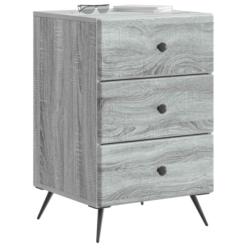Szafka Nocna Szary Sonoma 43 x 41 x 66,5 cm Drewno inżynieryjne