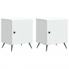 Szafka Nocna 2 pcs Biały 43 x 34,5 x 50 cm Drewno inżynieryjne