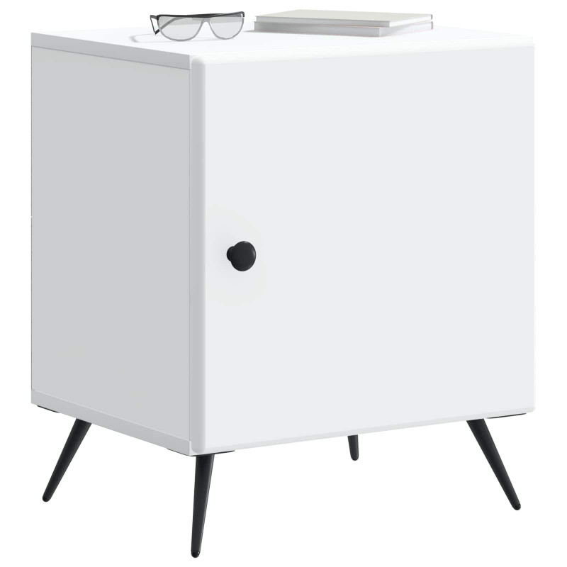 Szafka Nocna 2 pcs Biały 43 x 34,5 x 50 cm Drewno inżynieryjne