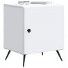 Szafka Nocna 2 pcs Biały 43 x 34,5 x 50 cm Drewno inżynieryjne