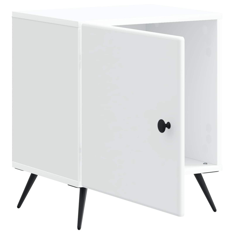 Szafka Nocna 2 pcs Biały 43 x 34,5 x 50 cm Drewno inżynieryjne