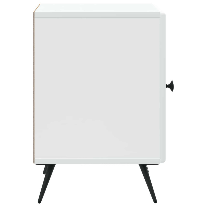 Szafka Nocna 2 pcs Biały 43 x 34,5 x 50 cm Drewno inżynieryjne