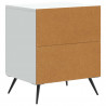 Szafka Nocna 2 pcs Biały 43 x 34,5 x 50 cm Drewno inżynieryjne