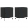 Szafka Nocna 2 pcs Czarny 43 x 34,5 x 50 cm Drewno inżynieryjne