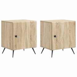 Szafka Nocna 2 pcs dąb Sonoma 43 x 34,5 x 50 cm