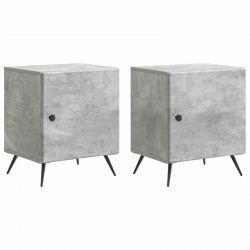 Szafka Nocna 2 pcs Betonowy szary 43 x 34,5 x 50 cm