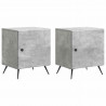Szafka Nocna 2 pcs Betonowy szary 43 x 34,5 x 50 cm