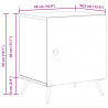 Szafka Nocna 2 pcs Biały wysoki połysk 43 x 34,5 x 50 cm
