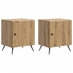 Szafka Nocna 2 pcs Dąb artisan 43 x 34,5 x 50 cm