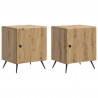 Szafka Nocna 2 pcs Dąb artisan 43 x 34,5 x 50 cm