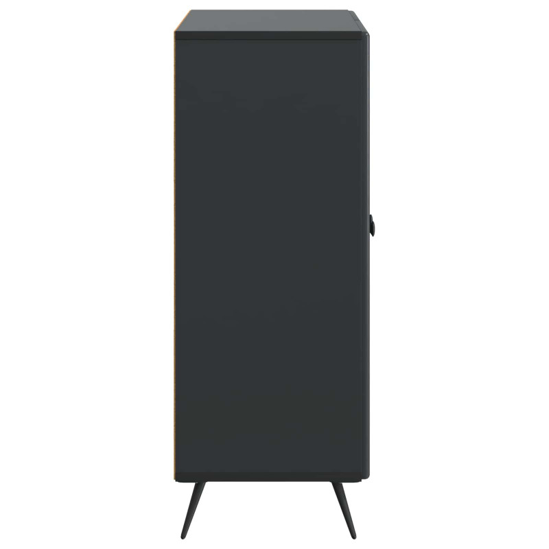 Bufet Czarny 66 x 34,5 x 90 cm Drewno inżynieryjne