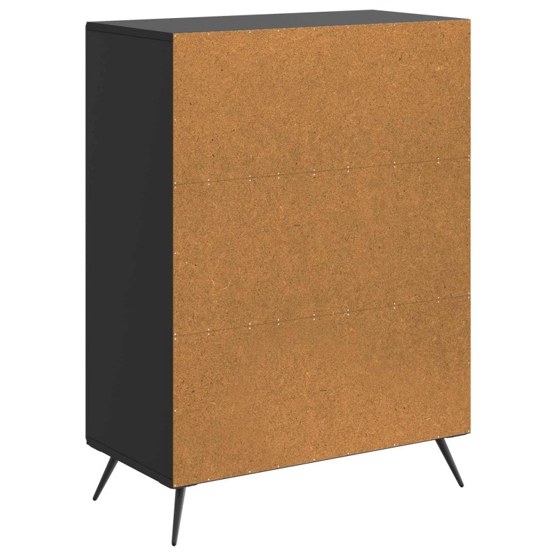 Bufet Czarny 66 x 34,5 x 90 cm Drewno inżynieryjne